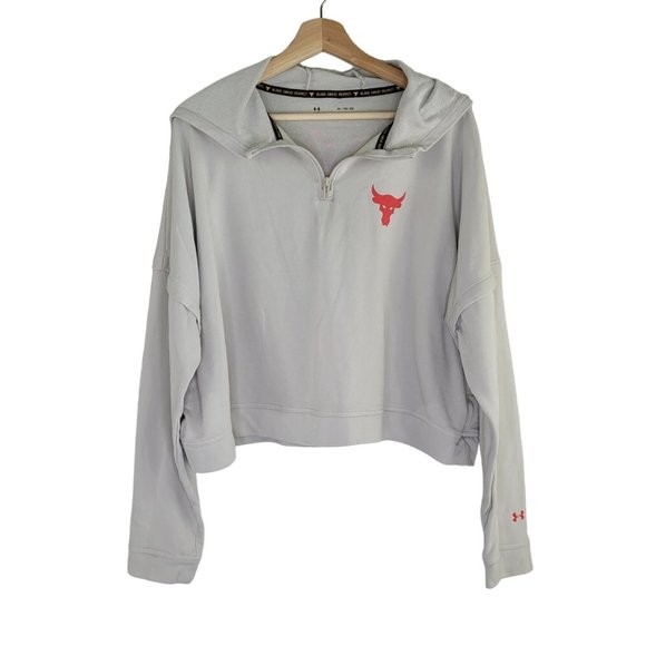 Under Armour Warrior Mana cropped hooded top Size XL - Picture 2 of 10